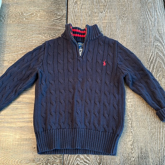 Navy Polo sweater, 4T. - Picture 1 of 4